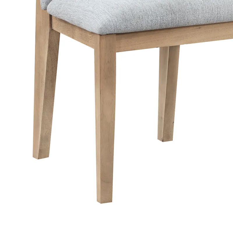 Caspian - 19\" Linen And Oak Finish Dining Chair (Set of 2) - Gray