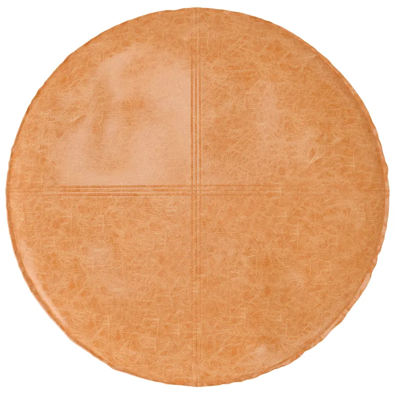 Brody - 32\" Round Coffee Table Pouf - Distressed Brown