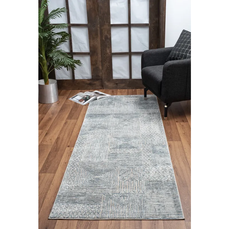 Elegance - GC_CNC6009 Blue 2\' x 3\' Area Rug