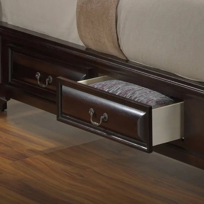 Lavita - G8875E-QB5 Queen Storage Bed - Cappuccino