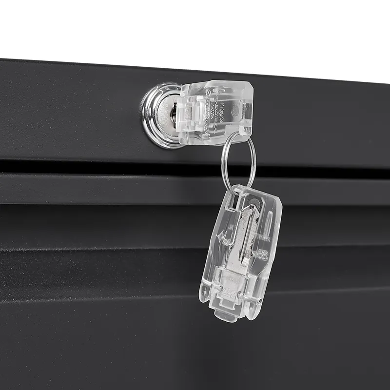 Filing Cabinet Lateral File Cabinet 3 Drawer, Blcak Locking Metal File Cabinets Three Drawer, Office