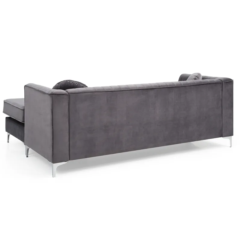 Delray - G790B-SC Sofa Chaise (3 Boxes) - Gray