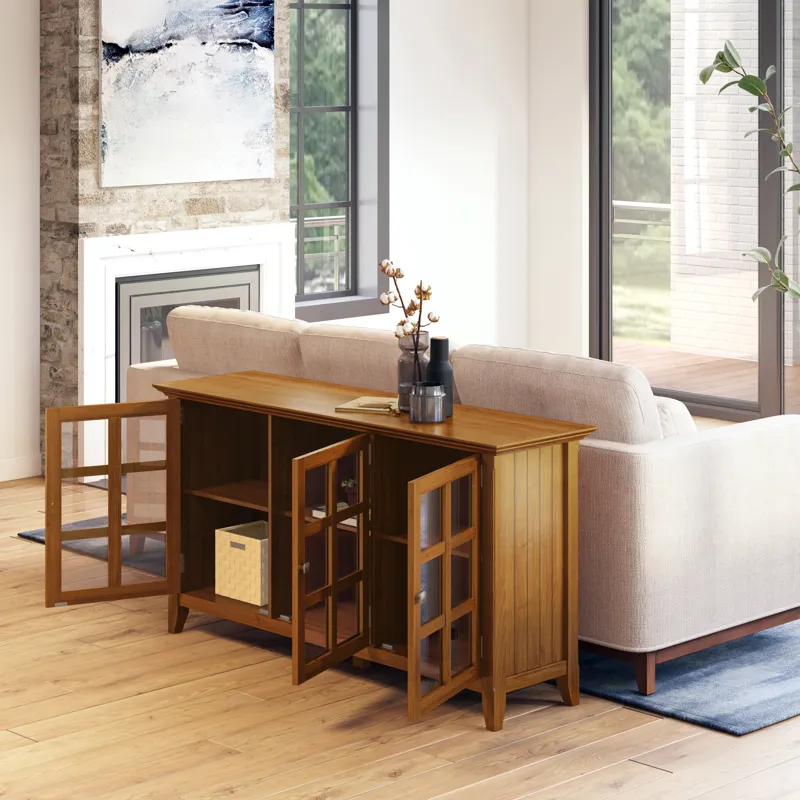 Acadian - Wide Storage Cabinet - Light Golden Brown