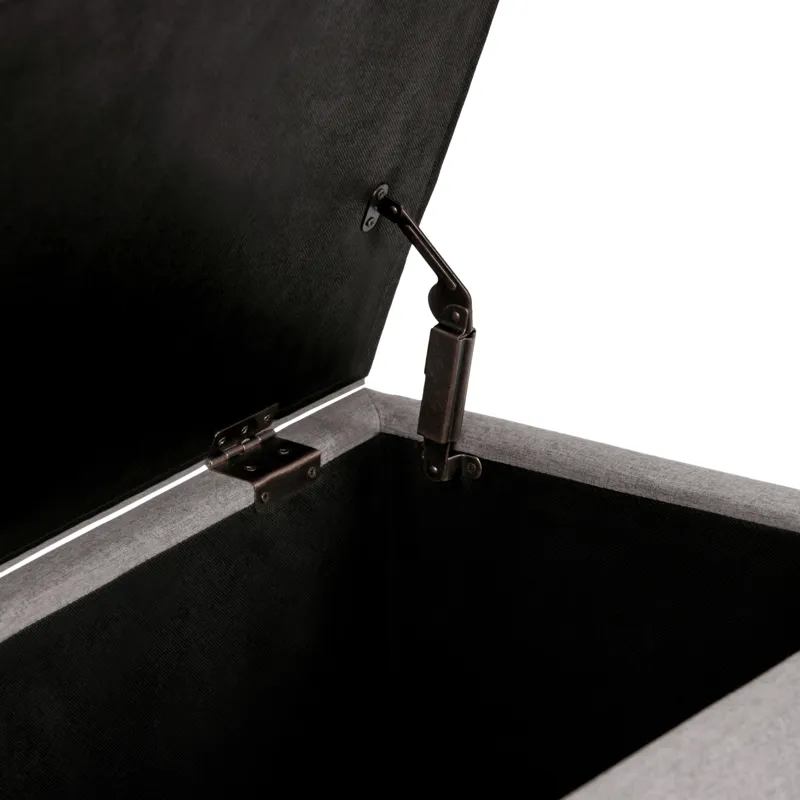 Avalon - Storage Ottoman Bench - Cloud Grey