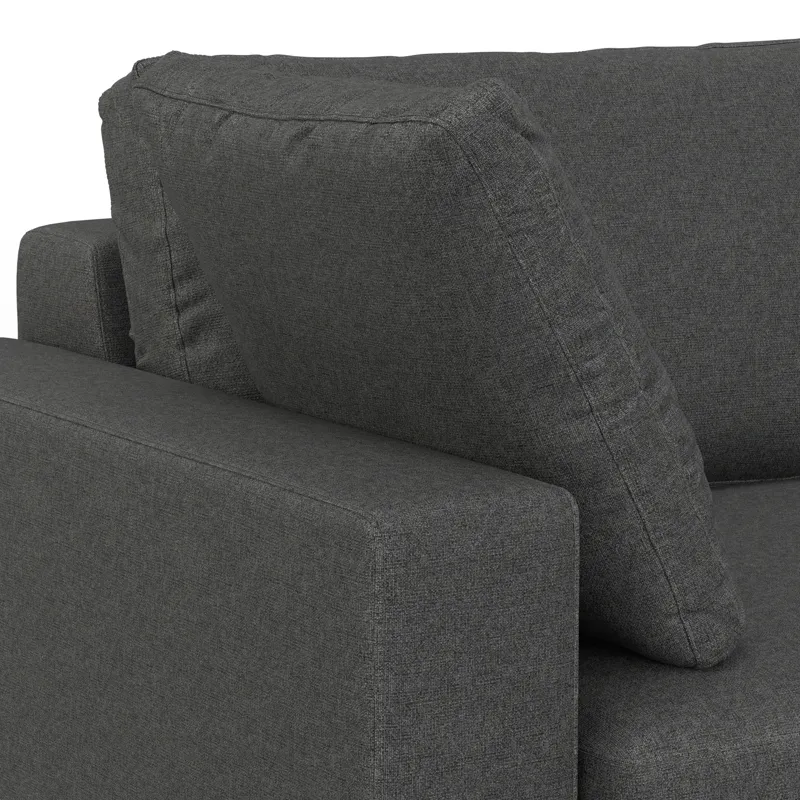 Charlie - Deep Seater Left Sectional Sofa - Pebble Gray