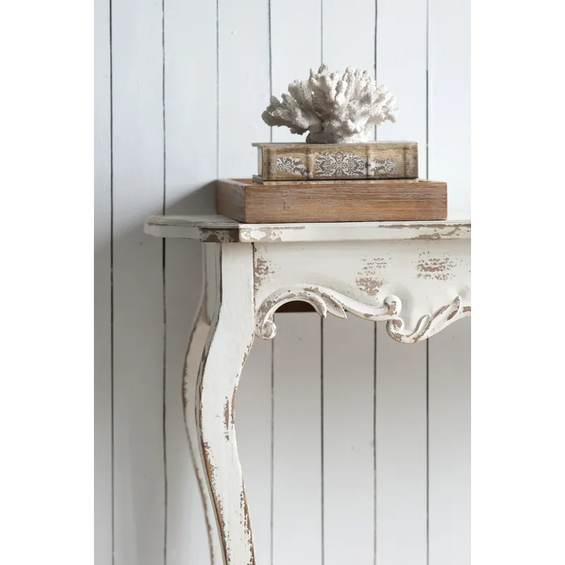 Saison Slimline Console Table, For Hallway Living Room Bedroom - Whitewash