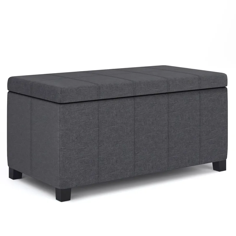 Dover - Storage Ottoman Bench - Slate Grey