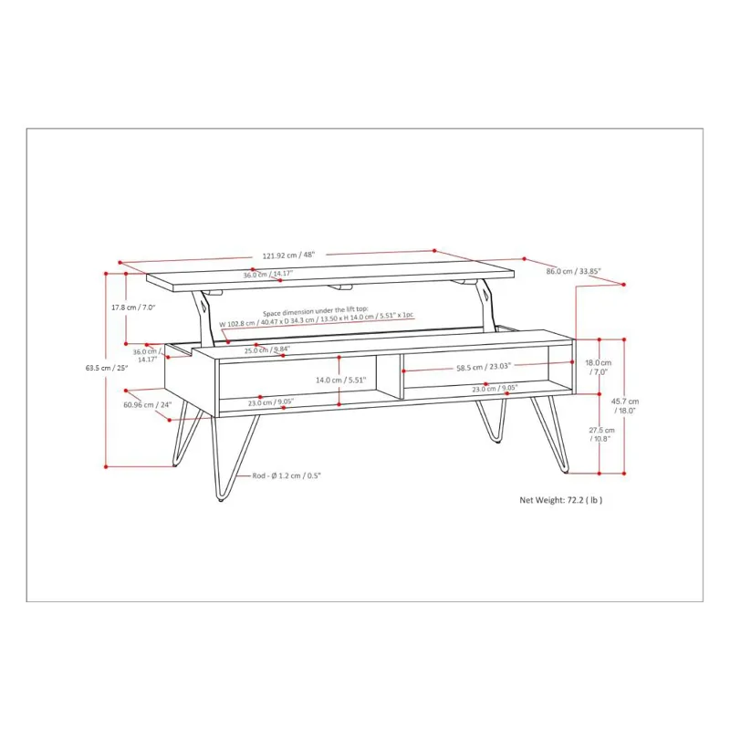 Hunter - Lift Top Coffee Table - Natural