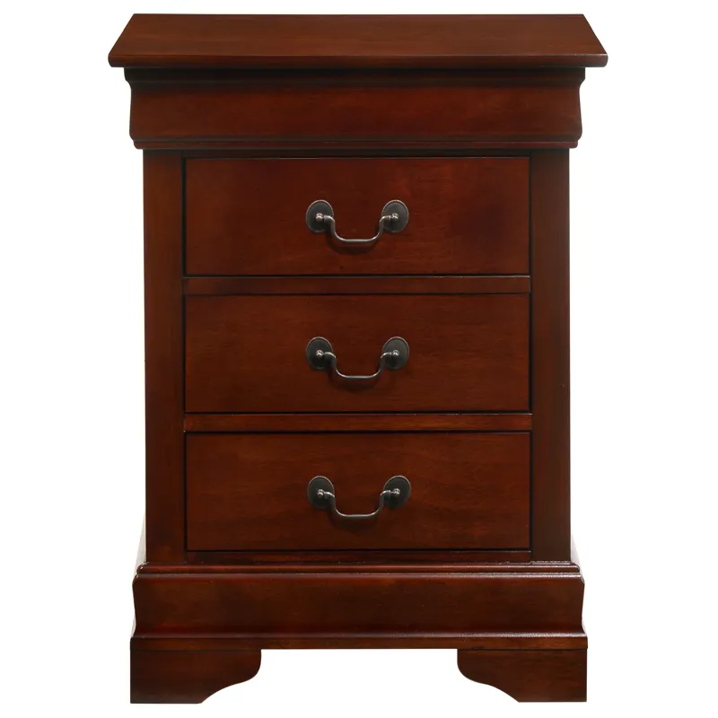 Louis Phillipe - G3100-3N 3 Drawer Nightstand - Cherry