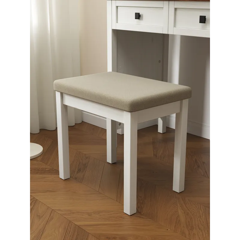 Farmhouse Makeup Vanity Desk With Adjustible LED Lighted Mirror And Charging Station For Bedroom, Dr