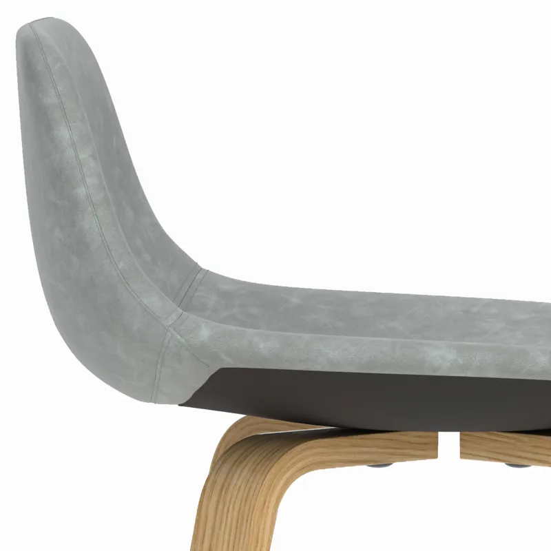 Randolph - Bentwood Counter Height Stool (Set of 2) - Stone Grey / Light Brown