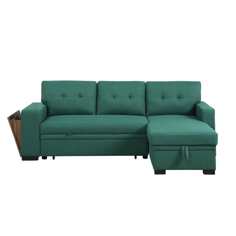 3 Piece Upholstered Sectional - Green