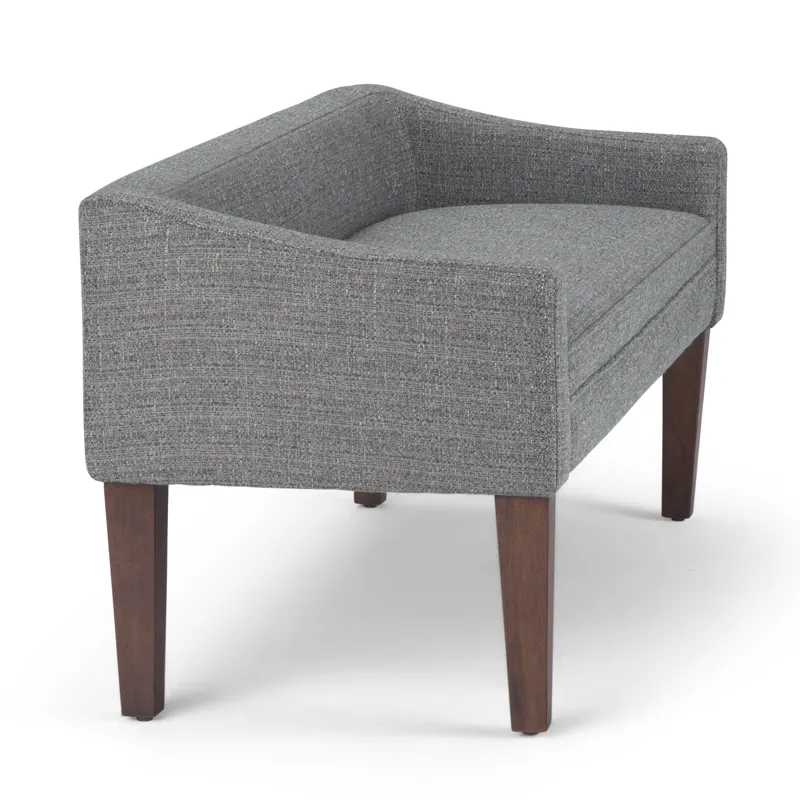 Parris - Upholstered Bench - Pebble Grey