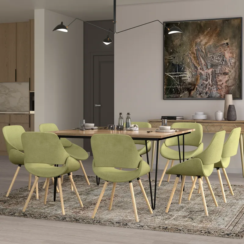 Malden - Bentwood Dining Chair - Acid Green / Light Brown