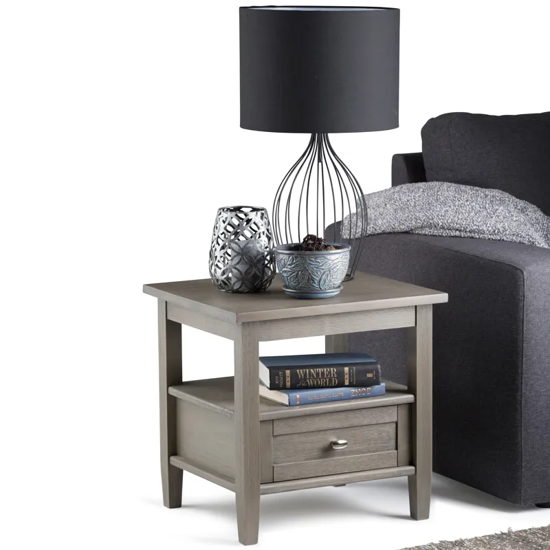 Warm Shaker - End Table - Farmhouse Grey