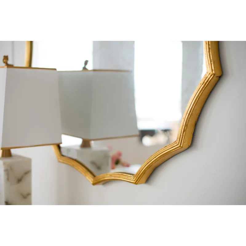 Round Sunburst Wall Mirror, Wall Decor Mirror For Entryway Bedroom Living Room - Gold