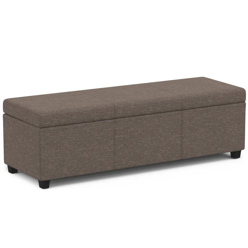 Avalon - Extra Large Storage Ottoman Bench - Fawn Brown