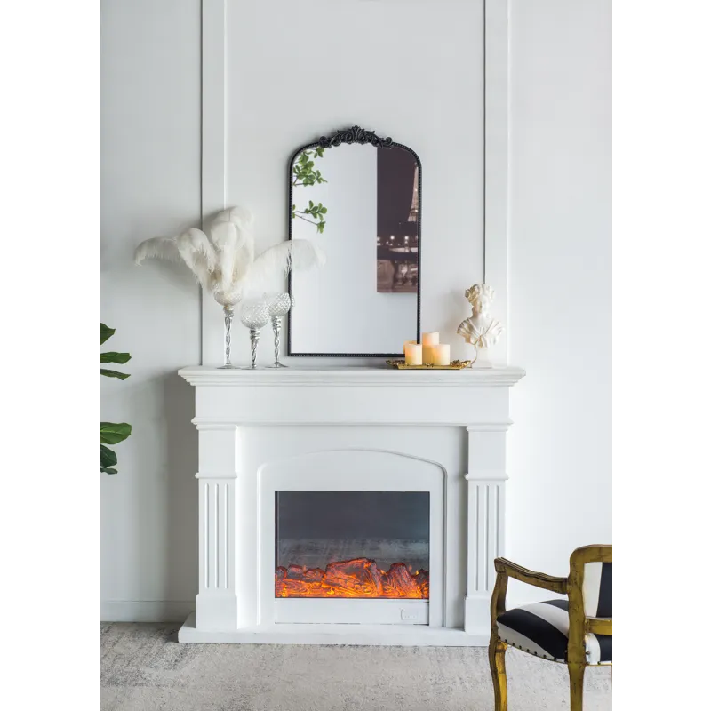 Classic Design Mirror With And Baroque Inspired Frame For Bathroom Or Entryway Console Lean Against 