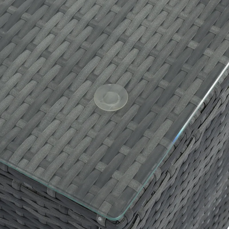 8 Pieces Outdoor Wicker Round Sofa Set, Half-Moon Sectional Sets All Weather, Curved Sofa Set With R