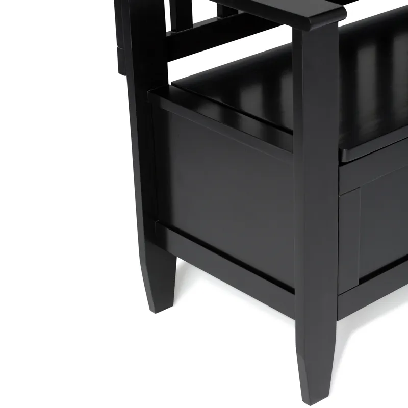 Brooklyn - Entryway Storage Bench - Black