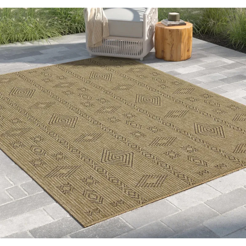 Earth - 7\'10\" X 10\'3\" Indoor / Outdoor Area Rug - Natural / Mocha