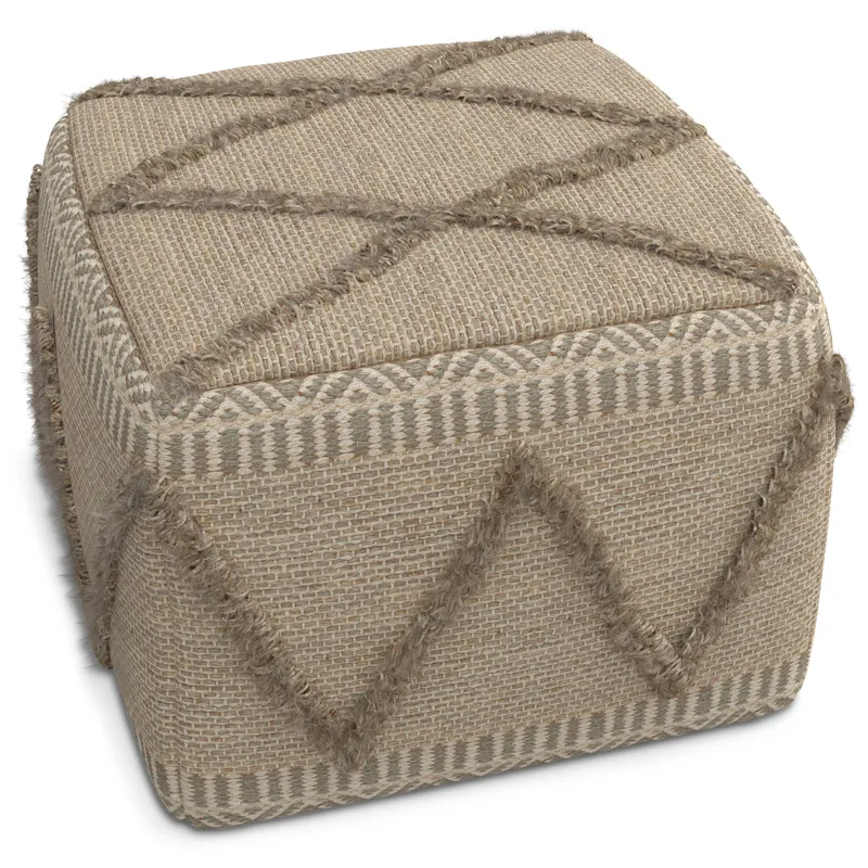 Sweeney - Square Pouf - Brown