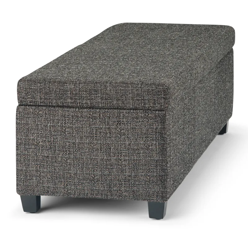 Avalon - Storage Ottoman Bench - Dark Grey