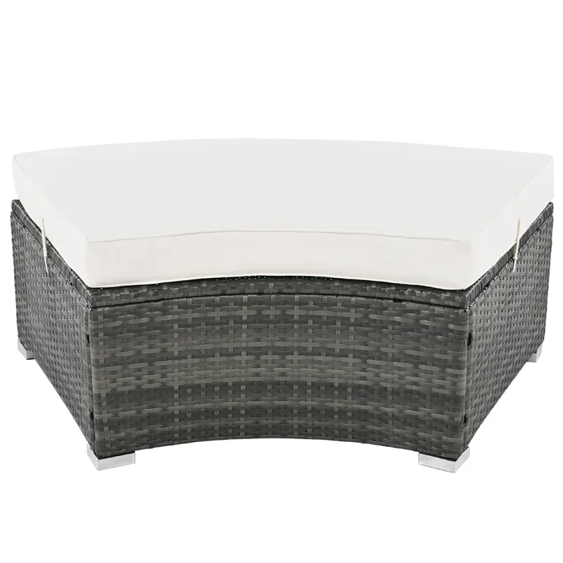 Outdoor Patio Furniture Luxury Circular Sofa Set Rattan Wicker Sectional Sofa Lounge Set With Temper