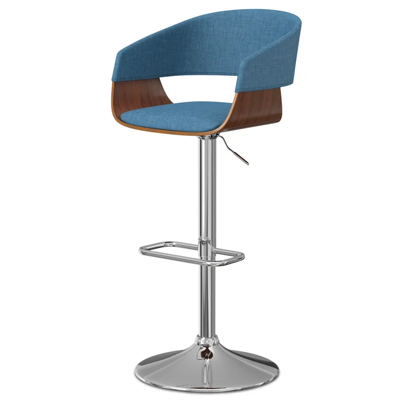 Lowell - Adjustable Swivel Bar Stool - Blue