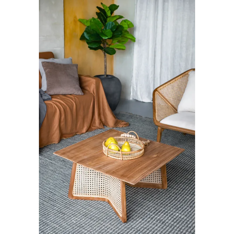 Teak Coffee Table - Natural Brown