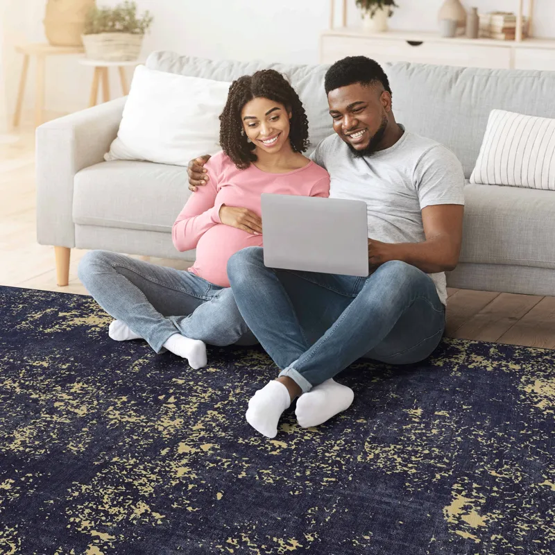 6\' x 9\' Area Rugs, Washable Rug, Low-Pile, Non-Slip, Non-Shedding, Foldable, Kid & Pet Friendly Ar