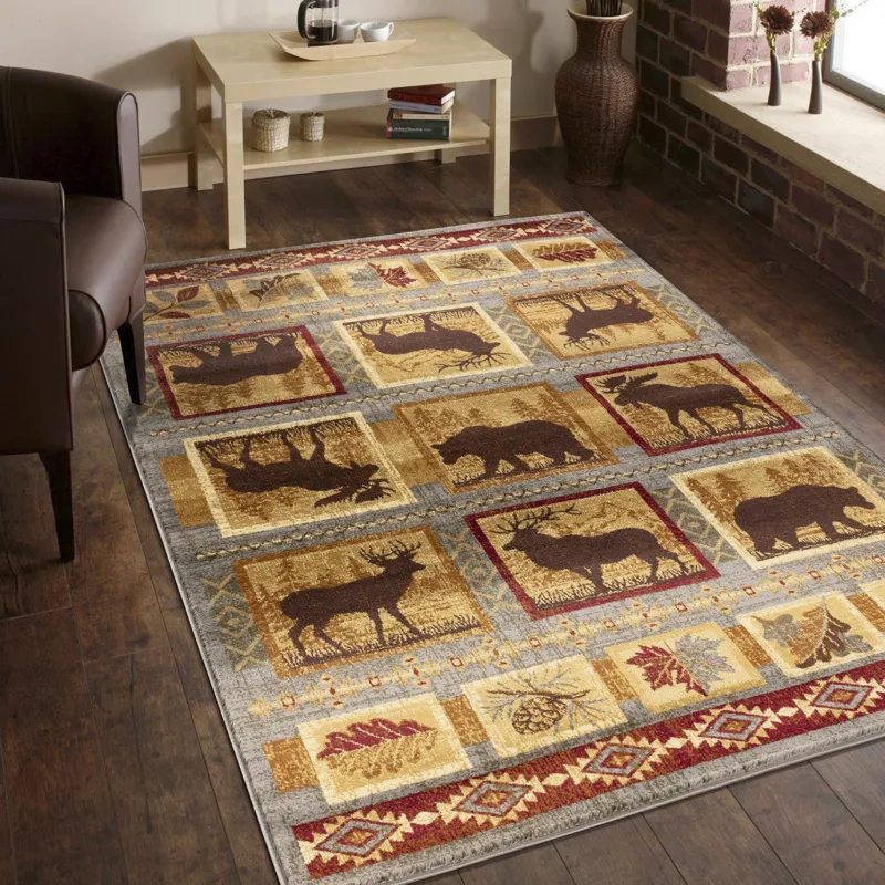 Nature\'s Nest - GC_CBL3004 Multi 5\' x 7\' Lodge Area Rug