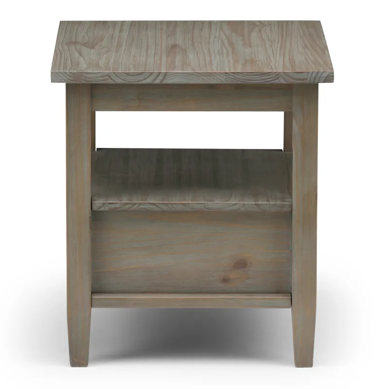 Warm Shaker - End Table - Distressed Grey