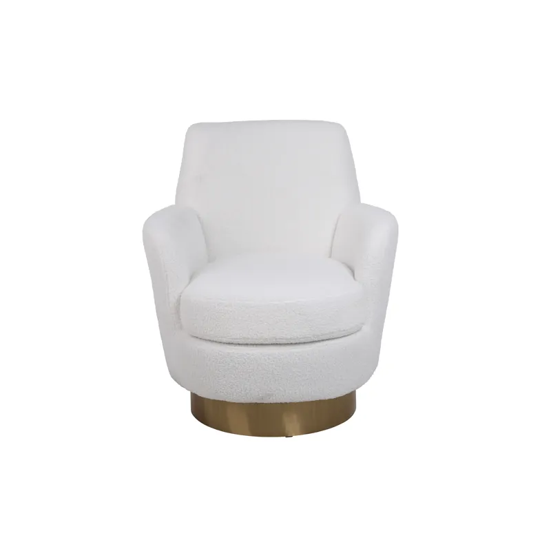 Teddy Swivel Barrel Chair, Swivel Accent Chairs Armchair For Living Room, Reading Chairs For Bedroom