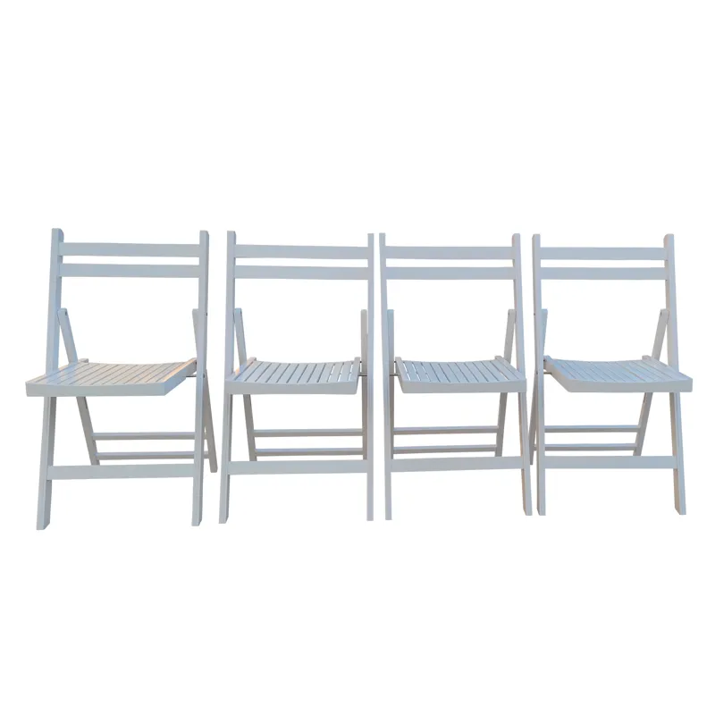Folding Special Event Chairs, Foldable Style (Set of 4) - White