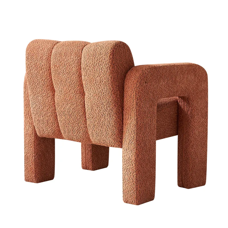 31.10\" Wide Boucle Upholstered Accent Chair - Orange