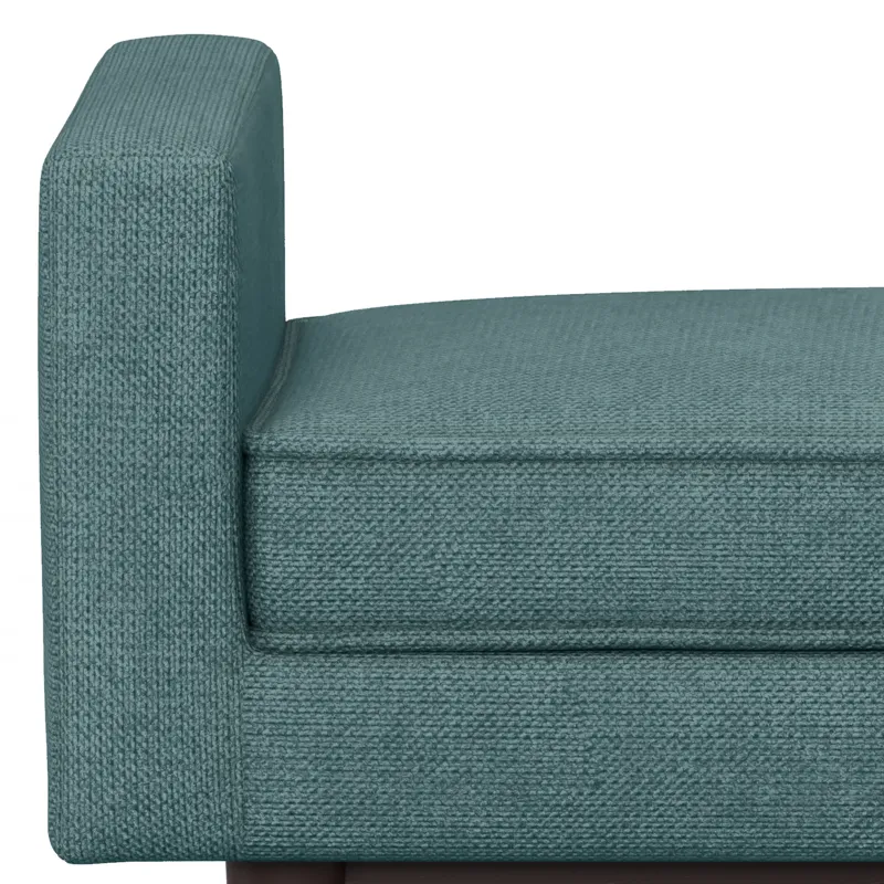 Scott - Small Ottoman Bench - Smoky Teal