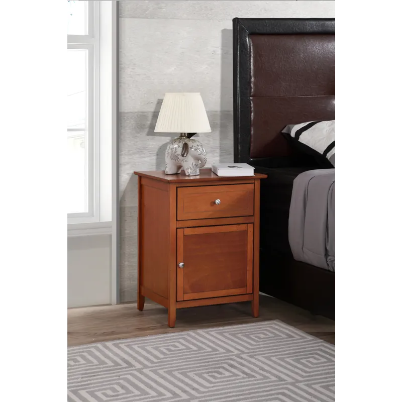 Izzy - G1414-N-60 1 Drawer /1 Door Nightstand - Oak