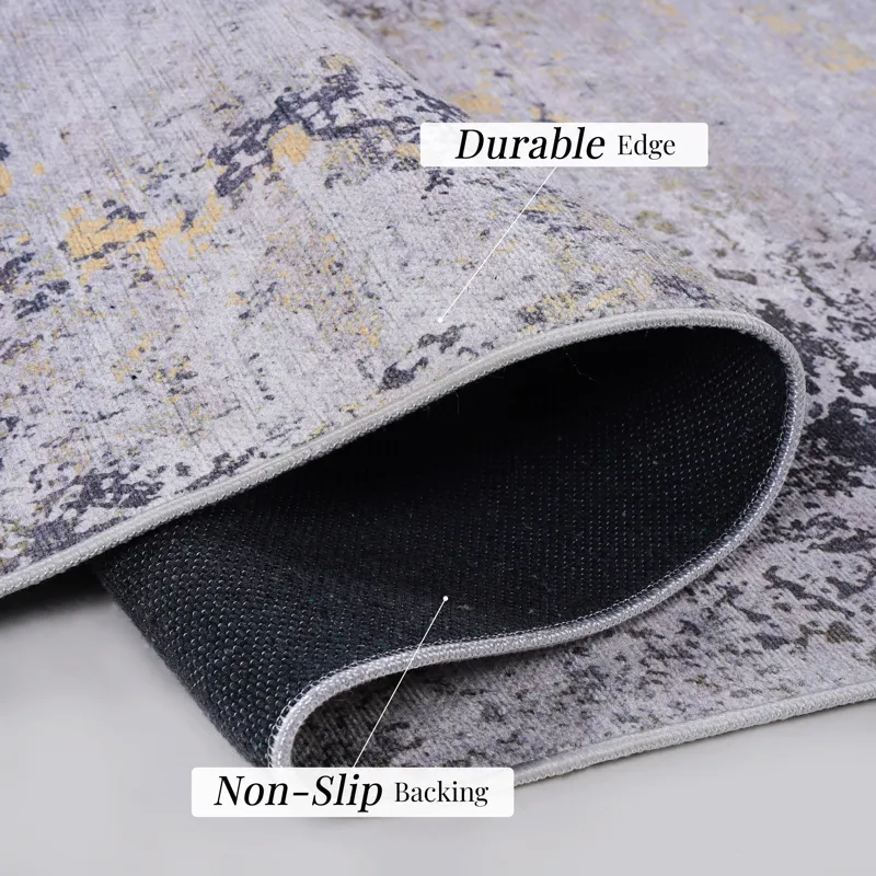 2\'6\'\' X 10\' Area Rugs, Washable Rug, Low-Pile, Non-Slip, Non-Shedding, Foldable, Kid & Pet Frien