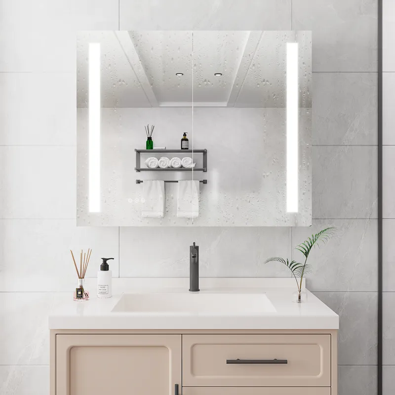 36 x 30\" Medicine Cabinet With LED Vanity Mirror, Anti-Fog, Dimmable, Recessed Or Surface Mount, Al