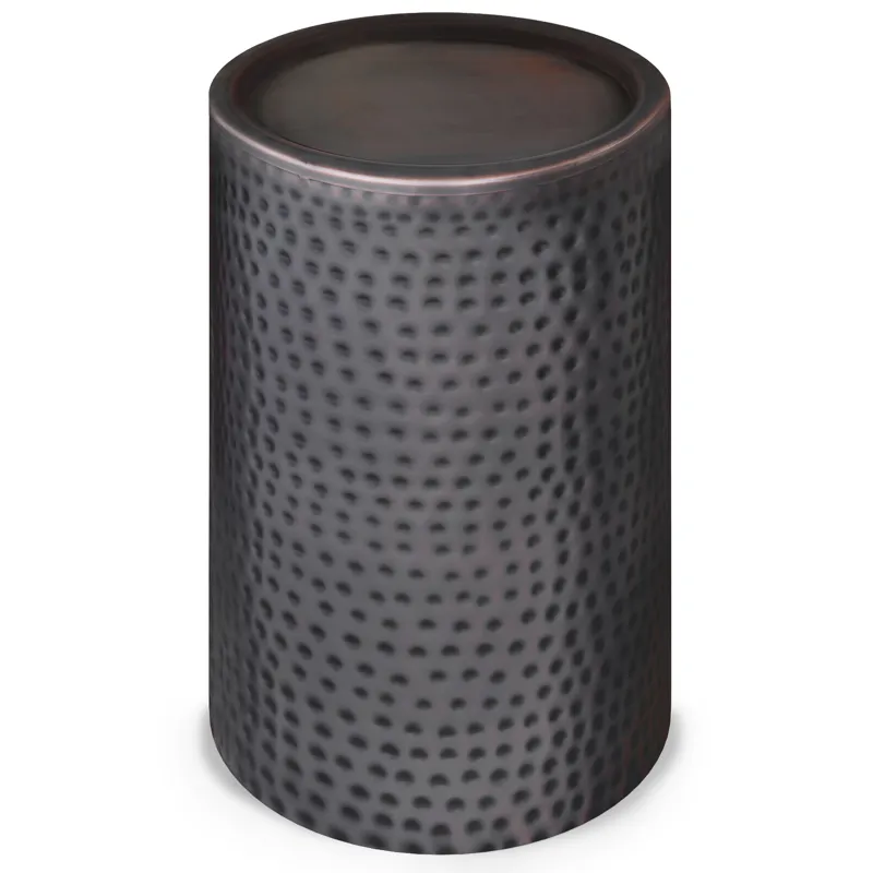 Corbin - Metal Side Table - Hammered Antique Copper