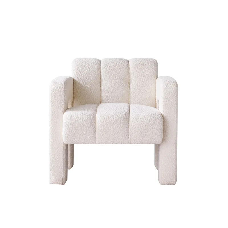31.10\" Wide Boucle Upholstered Accent Chair - Beige