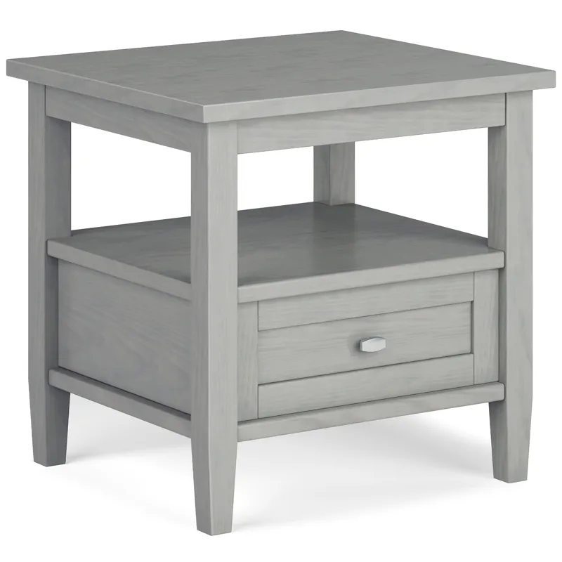 Warm Shaker - End Table - Fog Grey