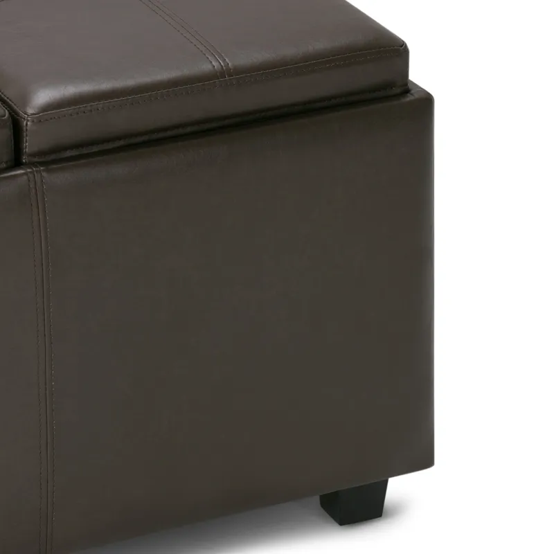 Avalon - Storage Ottoman - Chocolate Brown