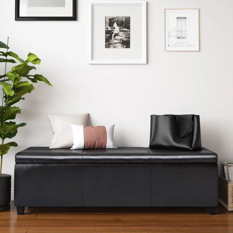 Avalon - Extra Large Storage Ottoman Bench - Tanners Brown