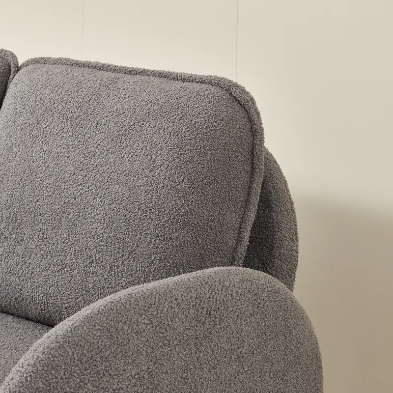Loveseat Sofa Small Couch For Living Room, Sherpa Fabric Upholstered Loveseat Sofa Couch, Small Love