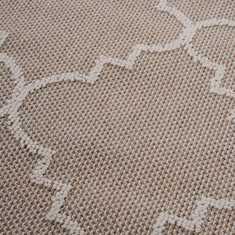 Guros - 2\' x 8\' Trellis Indoor / Outdoor Area Rug - Ivory