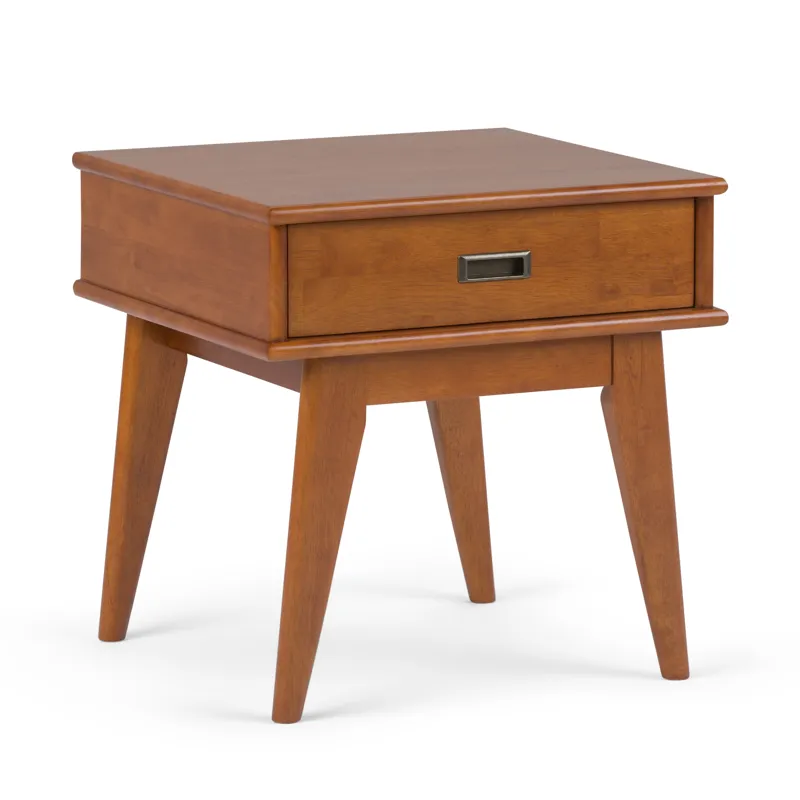 Draper - Mid Century End Table - Teak Brown