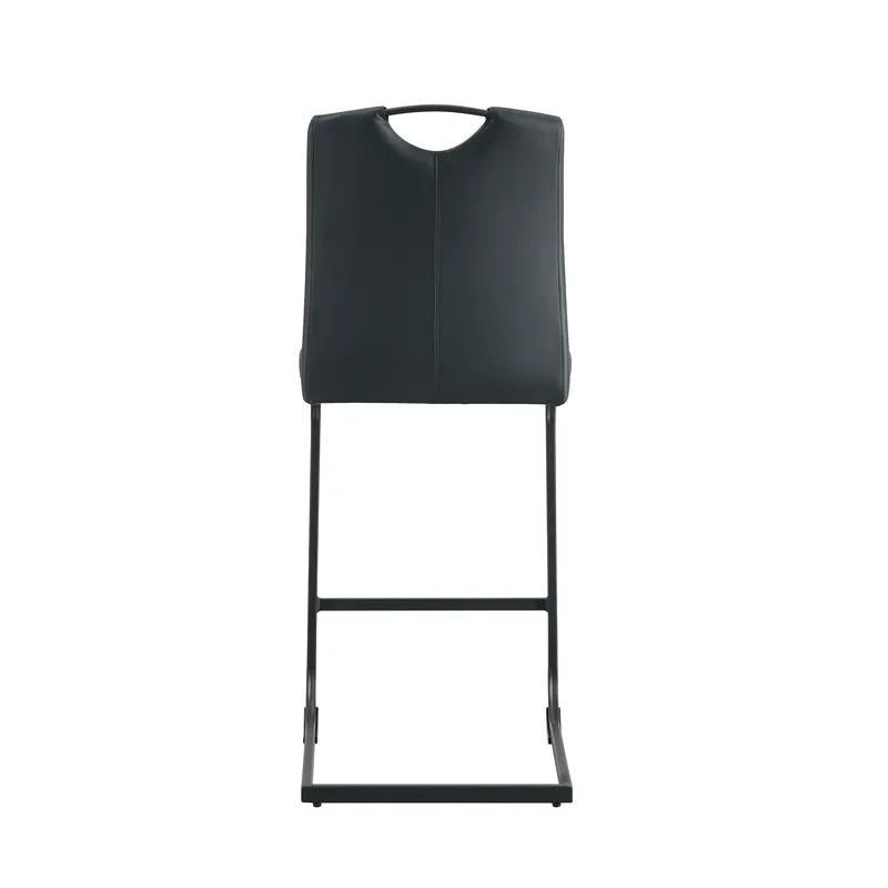 PU Chair Barstool Dining Counter Height Chair (Set of 2) - Black