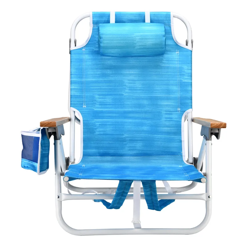 Backpack Beach Chair For Adults, Beach Towel, 5 Position Chair With Pouch Folding Lightweight Positi